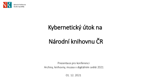 Kybernetický útok na Národní knihovnu ČR