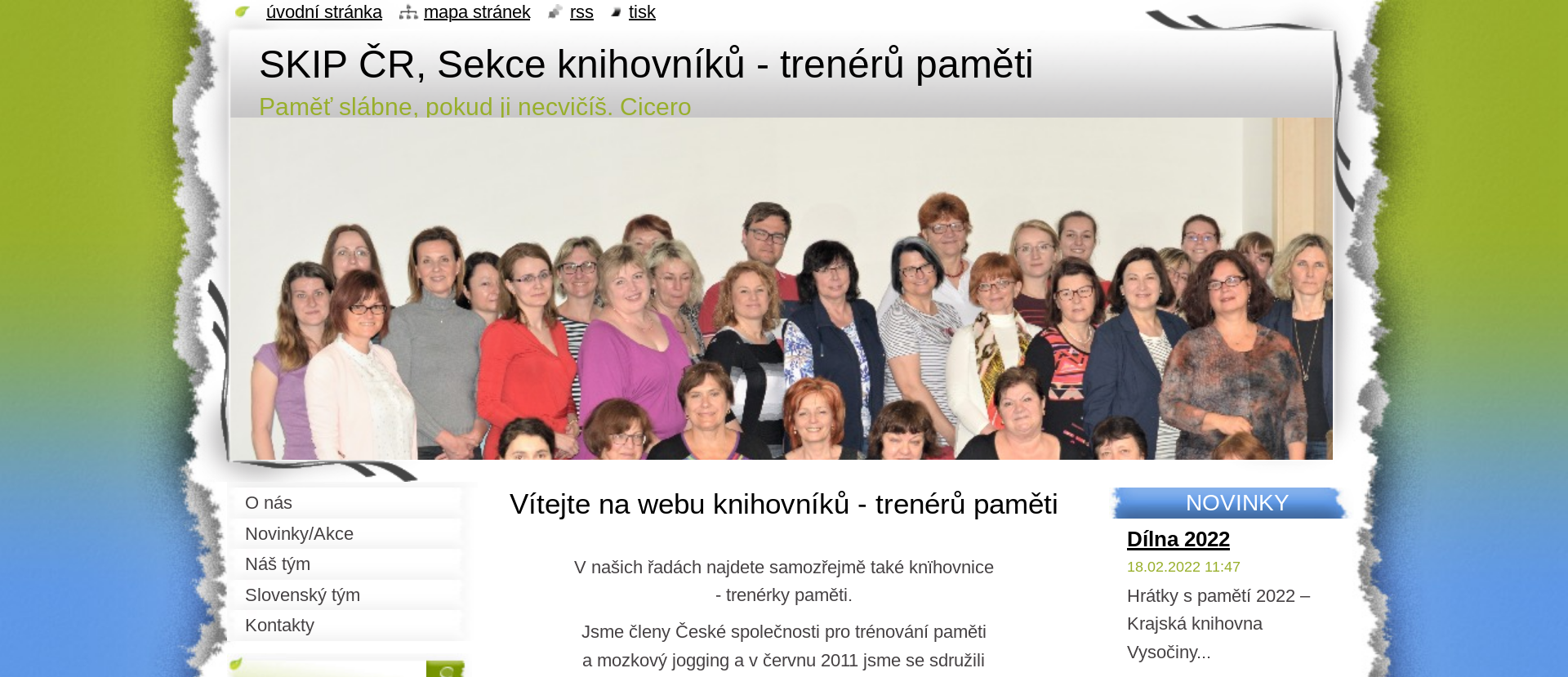 Sekce knihovníků – trenérů paměti