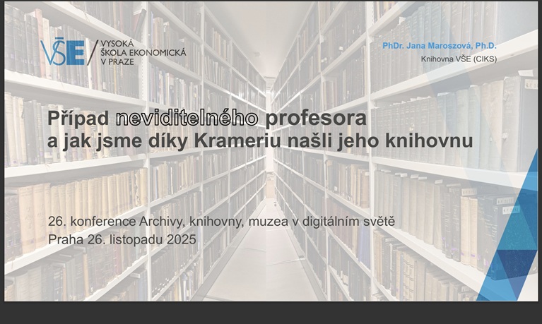 Případ neviditelného profesora a jak jsme díky Krameriu našli jeho knihovnu
