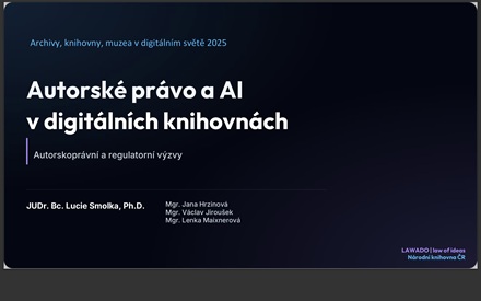 Autorské právo a AI v digitálních knihovnách