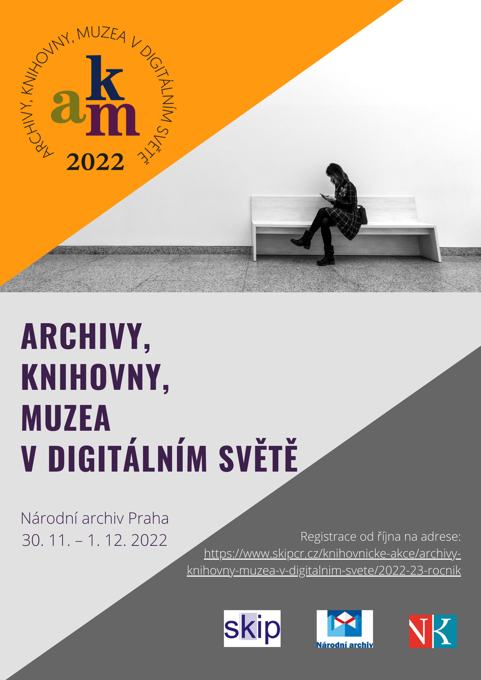 Upoutávka na konferenci Archivy, knihovny, muzea v digitálním světě 2022