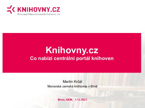 Knihovny.cz: co nabízí centrální portál knihoven