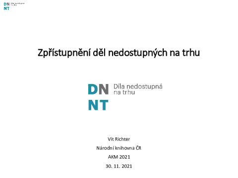 Zpřístupnění děl nedostupných na trhu