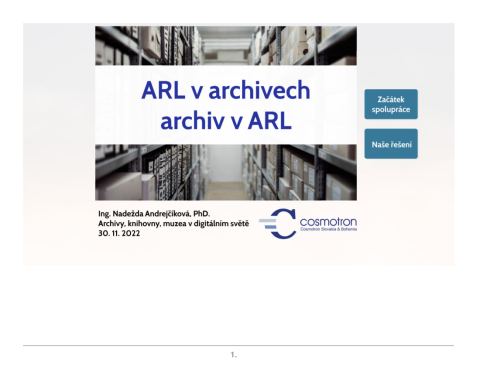 ARL v archivech, archiv v ARL