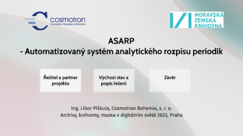 ASARP – Automatizovaný systém analytického rozpisu periodik