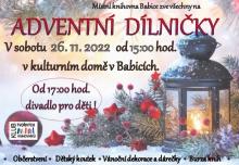Adventní dílničky  Babicích  -plakát