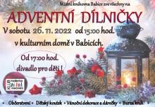 Adventní dílničky  Babicích  -plakát